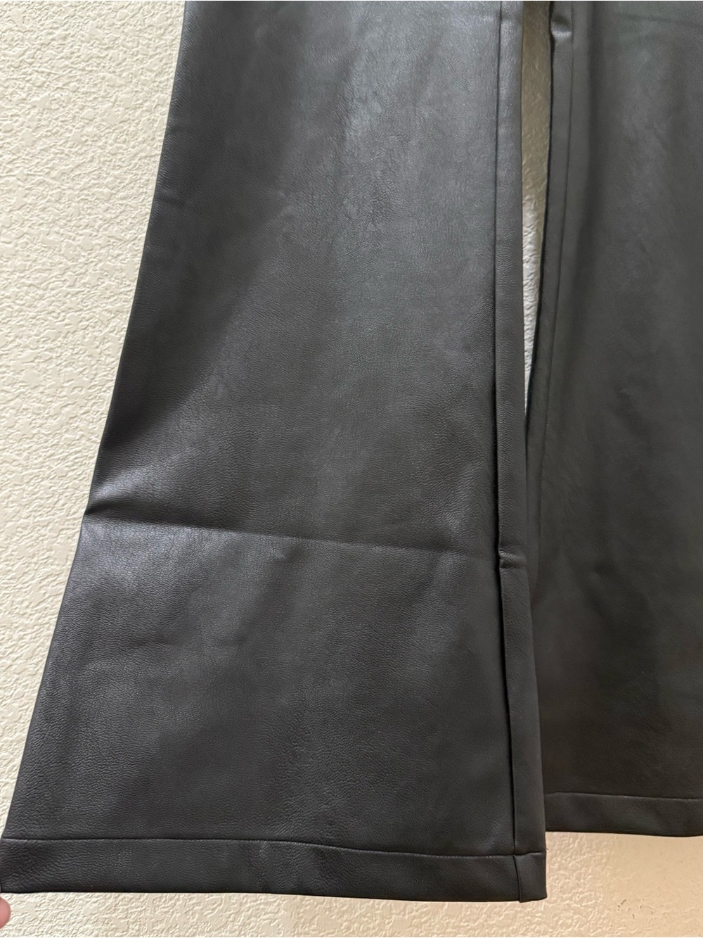 SPANX 20457Q Leather Like Flare Luxe Black Pull On Pants Size 1X Petite NWT - Picture 7 of 16